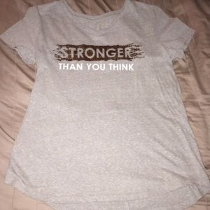Stronger than you think workout top